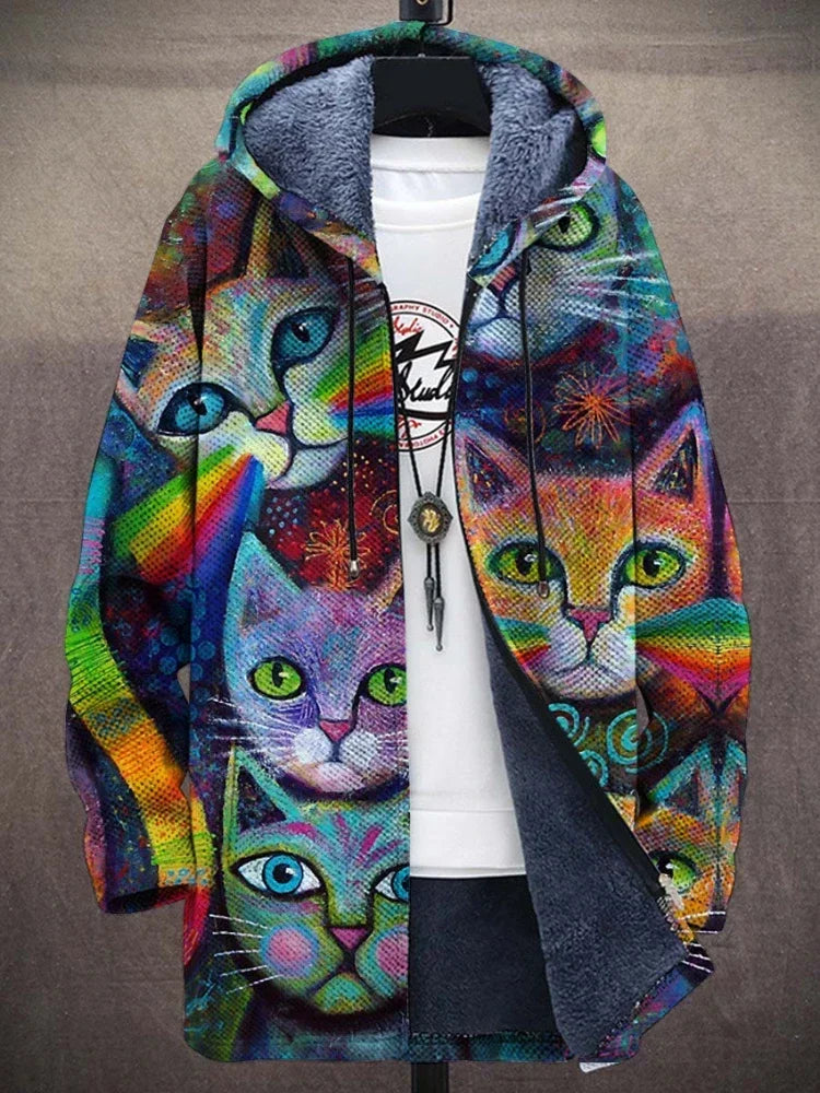 CHARLIE - COAT WITH ARTISTIC PRINT