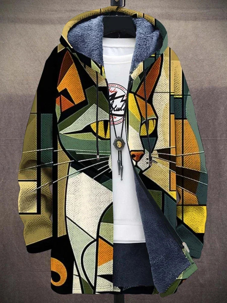 CHARLIE - COAT WITH ARTISTIC PRINT